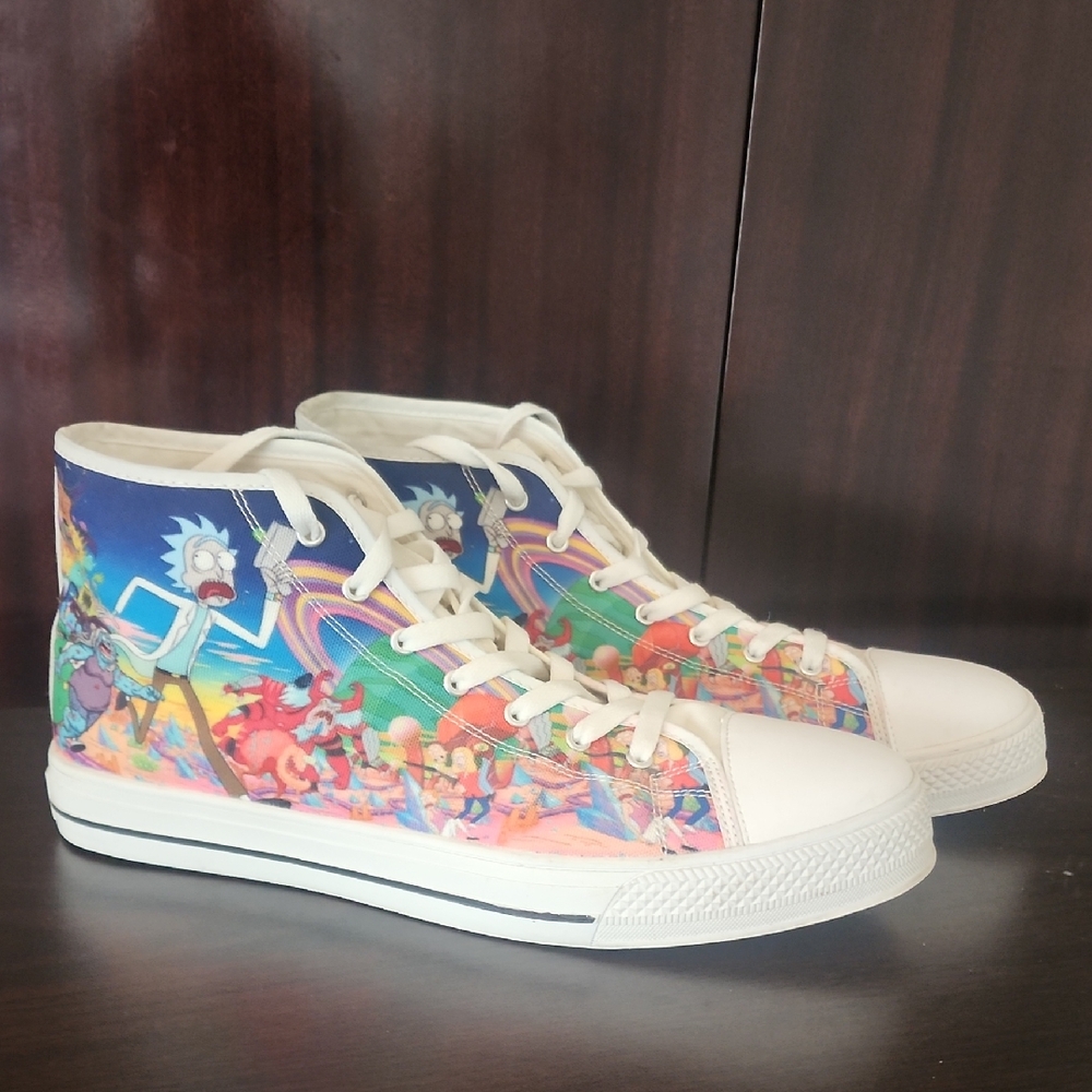 Colorful High-Top Men's Sneakers (Unisex)